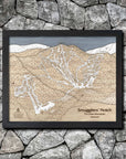 Smugglers' Notch Ski Trail Map | Laser-engraved, Wood Mountain Art | Torched Peaks