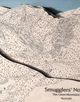 Smugglers' Notch VT Wood Ski Trail Map | Torched Peaks Ski Slope Mountain Art