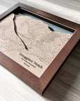 Smugglers' Notch VT Wood Ski Trail Map | Torched Peaks Ski Slope Mountain Art