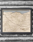 Smugglers' Notch VT Wood Ski Trail Map | Torched Peaks Ski Slope Mountain Art