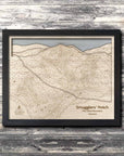 Smugglers' Notch VT Wood Ski Trail Map | Torched Peaks Ski Slope Mountain Art