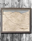 Smugglers' Notch VT Wood Ski Trail Map | Torched Peaks Ski Slope Mountain Art