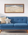 Gifts for Skiers: Layered Wood Map of Snowmass Ski Resort Trail Map