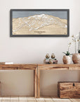 Skiing Decor for your home: Wood Map of Snowmass CO Ski Trail Map, Designed by artist: Shawn Orecchio