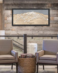 Ski Cabin Decor: 3D Wood Map of Snowmass Mountain in Colorado, Ski Map Artist: Shawn Orecchio