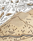 Squaw Valley Ski Mountain, Laser-cut map. Home Decor for Skiers, Skiing Wall Art