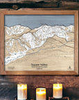 Squaw Valley Skiing Art, Squaw Valley, California Ski Map, Slopes Mountain Art