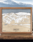 Sugar Bowl CA, Large wooden Ski Map, Sugar Bowl Ski Resort on Donner Summit