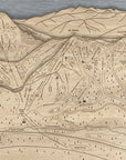 Sugar Bowl Resort Ski Trail Map, laser-engraved skiing map