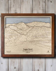Sugar Bowl Resort Ski Trail Map, Rustic Cabin Decor