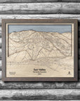 Sun Valley Ski Map | 3D Wooden Trail Map