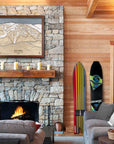 Sun Valley Idaho Large, Wooden Ski Map