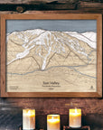 Sun Valley Idaho, Ski House Decor, Layered Wood Map