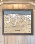 Sun Valley ID Ski Slope Mountain Art, Wooden Wall Art
