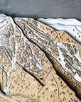 Sun Valley Idaho Map Art, Laser-engraved map