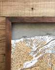 Sun Valley Idaho - Framed Wall Map