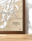 Sundance Mountain Ski Resort Map, Skiing Wall Art, 3D Wood Map