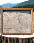 Framed Taos Ski Resort Trail Map