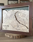 Taos Ski Valley Trail Map | 3D Wood Ski Slope Art, Mountain Decor