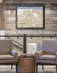 Taos Ski Valley Trail Map | 3D Wooden Mountain Art, Ski Cabin Decor