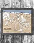 Taos Ski Valley Trail Map | 3D Wooden Mountain Art