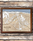 Taos Ski Valley Trail Map | 3D Wooden Mountain Art