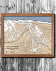 Taos Ski Valley Trail Map | 3D Wooden Mountain Art