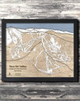 Taos Ski Valley Trail Map | 3D Wooden Mountain Art