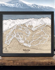 Telluride Ski Area Map, Framed Skiing Art