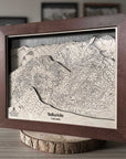 Telluride Colorado Ski Trail Map, 3D Wood Skiing Decor