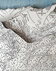 Telluride Colorado Ski Trail Map, 3D Wood Skiing Decor