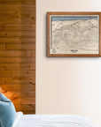 Telluride Colorado Ski Trail Map, 3D Wood Skiing Decor