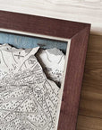 Telluride Colorado Ski Trail Map, 3D Wood Skiing Decor