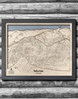 Telluride Colorado Ski Trail Map, 3D Wood Skiing Decor