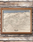 Telluride Colorado Ski Trail Map, 3D Wood Skiing Decor