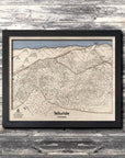Telluride Colorado Ski Trail Map, 3D Wood Skiing Decor