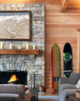 Telluride Ski Map, Ski Cabin Decor, Large Skiing Art