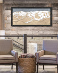 Vail Colorado Ski Map, Panoramic Ski Map Wall Art, Ski Cabin Decor