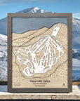 Waterville Valley NH Ski Map, Skiing Decor, Ski Poster, Wall Art