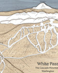 White Pass, Washington Ski Map Art