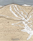 Windham Mountain Club Ski Trail Map | 3D Laser-engraved Mountain Art | Torched Peaks