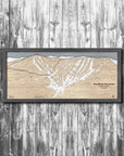 Windham Mountain Club Ski Trail Map | 3D Laser-engraved Mountain Art | Torched Peaks