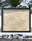 Winter Park Ski Resort Trail Map, Wall Art, Ski Cabin Art