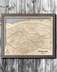 Ski Cabin Decor - Winter Park Ski Resort Trail Map