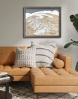 Winter Park Ski Trail Map | 3D Wooden Mountain Art | Torched Peaks