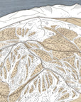 Winter Park Ski Trail Map | 3D Wooden Mountain Art | Torched Peaks