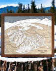 Ski Cabin Decor - Winter Park Ski Trail Map