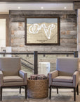 Wintergreen Resort Ski Trail Map | 3D Wood Mountain Art | Torched Peaks