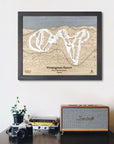 Wintergreen Resort Ski Trail Map | 3D Wood Mountain Art | Torched Peaks