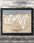 Wintergreen Resort Ski Trail Map | 3D Wood Mountain Art | Torched Peaks
